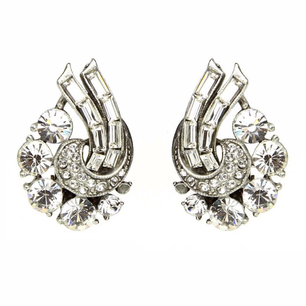 Ben-Amun Art Deco Crystal Earrings